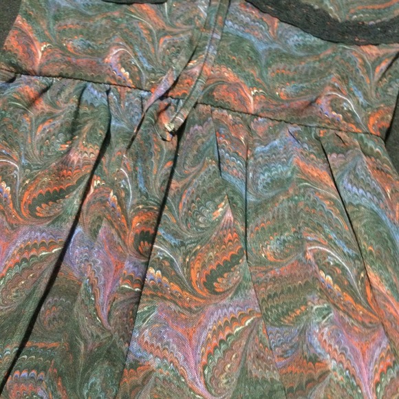 Urban Outfitters Marbled Print Lace Trim Cami Romper Shorts Women's M - Picture 2 of 7